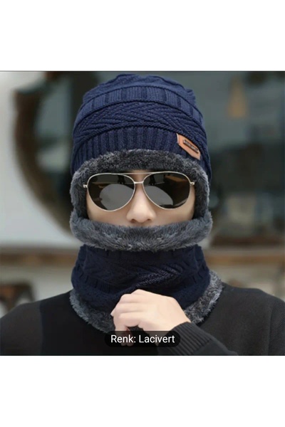 BBS Unicex Комплект шапки та шарфа, синій