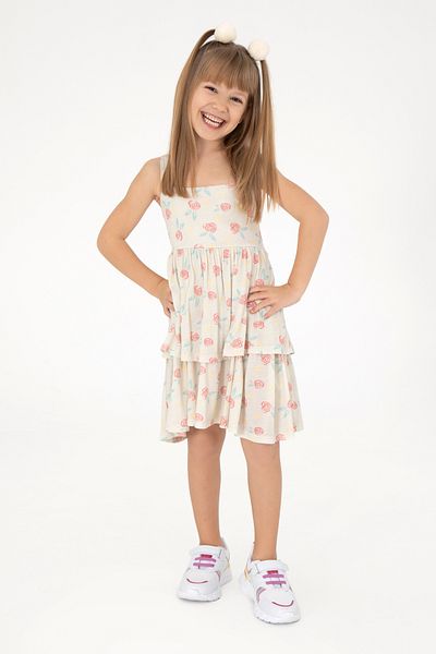 U.S. Polo Assn. Girl's Ecru Knitted Dress 50289160 -Vr019