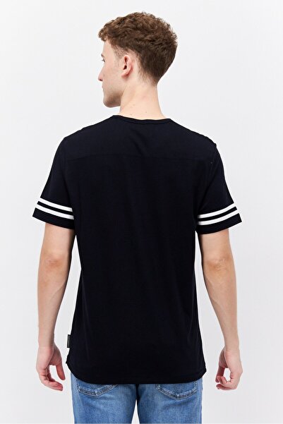 French Connection Men Crew Neck Short Sleeve Brand Logo T Shirt, Black