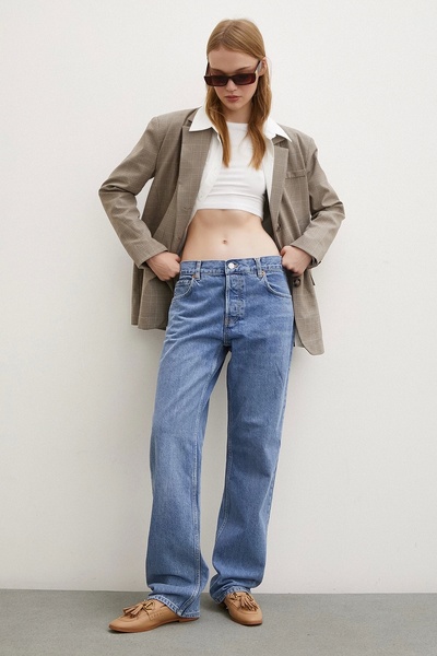 LC Waikiki Beş Cepli Boru Paça Jean Mavi