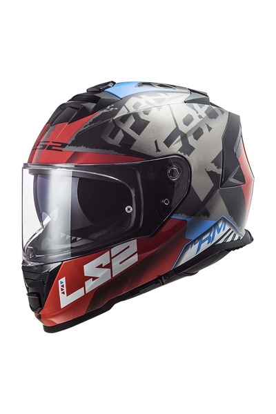 LS2 STORM 2 SPRINTER MAT SİYAH-KIRMIZI-TITANIUM KASK XXL