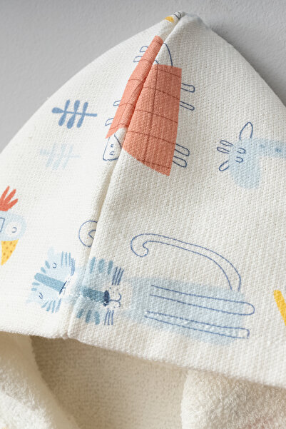 Bebitof 0-1 Years Old Baby Girl and Boy Bathrobe - Hooded and Cotton