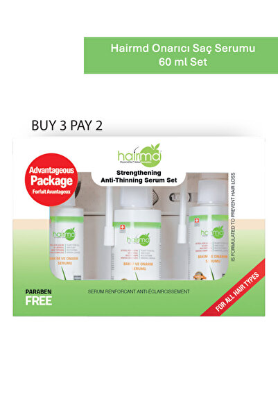 Hair Md Onarıcı Saç Serumu 60 ml 3 Al 2 Öde Set