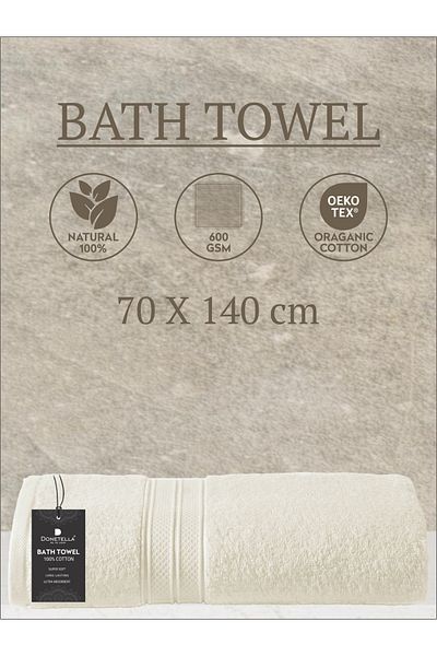 Donetella 1 - Pcs Premium Bath Towel (70x140cm ) 600 GSM 100% Combed Cotton