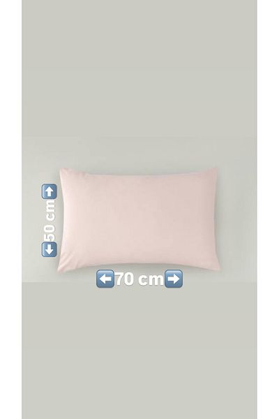 GERCELLA 100% ΒΑΜΒΑΚΙ (ΒΑΜΒΑΚΙ) 2 τεμάχια ΠΟΥΔΡΑ ΡΟΖ 50x70 cm ΜΑΞΙΛΑΡΟΚΑΛΥΜΜΑ ΜΑΞΙΛΑΡΟΘΗΚΗ