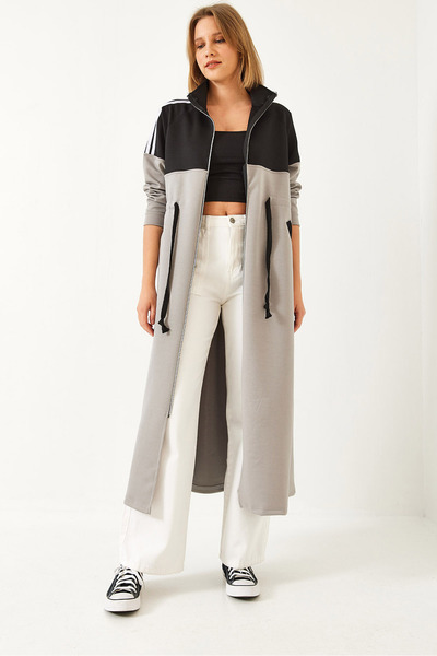 Bianco Lucci Dámské dlouhé šaty se zipem do pasu 60351321