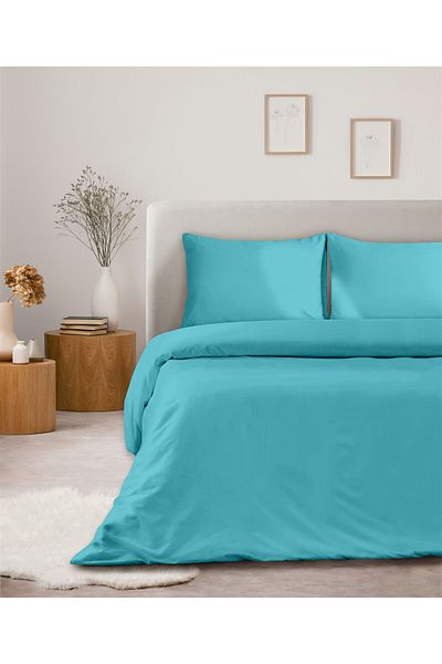 Evim 100% Cotton Akfil Duvet Cover Set Single 160X220 cm Turquoise