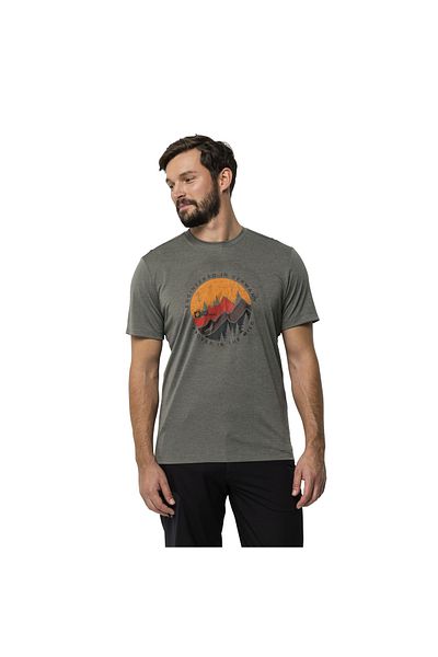 Jack Wolfskin Ανδρικό πράσινο μπλουζάκι Hiking S/s T