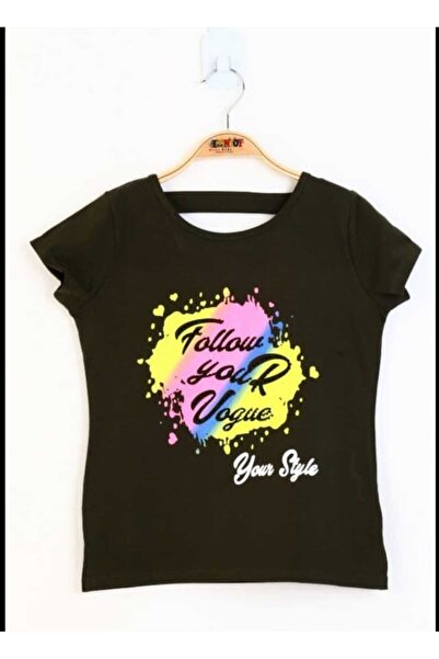 Toontoy Κοριτσίστικο μπλουζάκι με κέντημα με πέτρες με τύπωμα