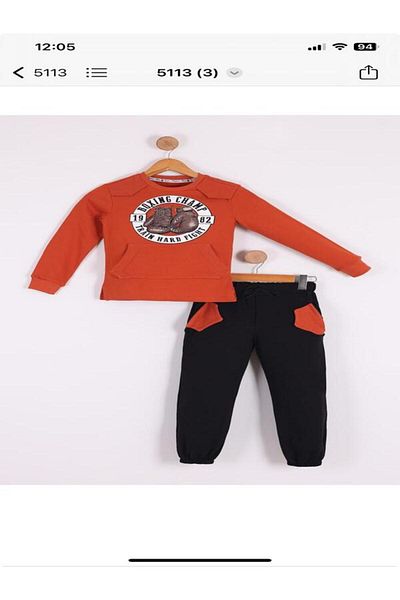 ÖRZİKİDS Örzi Kids 2 Rope Tracksuit Suit Super Quality Full Fit 7/10 Years