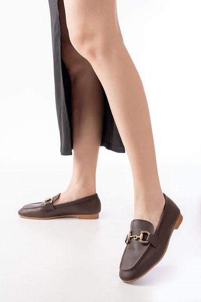 infon shoes creation 303 Daily Women's Ballerinas with Brown Buckle Accessories