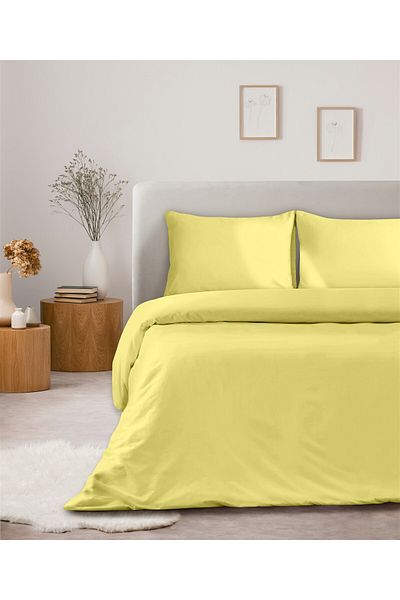 Evim 100% Cotton Akfil Duvet Cover Set 160X220 cm Yellow Single