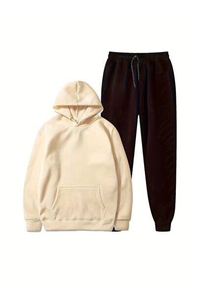 Lider Leather Σετ φόρμας με κουκούλα από βαμβακερό πολυεστέρα με 2 κλωστές