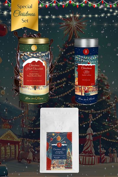 Mim and More Christmas Kiss 2024 Set - Hot Chocolate, Coffee, Tea Set