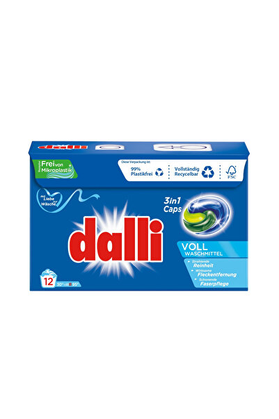Dalli Beyazlar İçin 3'ü 1 Arada Kapsül Çamaşır Deterjanı (12 Yıkama)