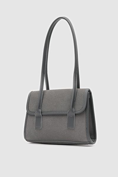 Shule Bags Geanta de umar Mioni din piele intoarsa antracit