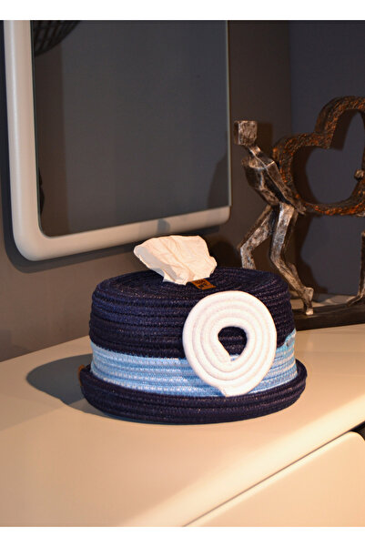 HomeTurko BOHO Дизайн - Багатофункціональна кругла серветниця з джуту, кошик для серветок, предмети інтер'єру для дому та офісу