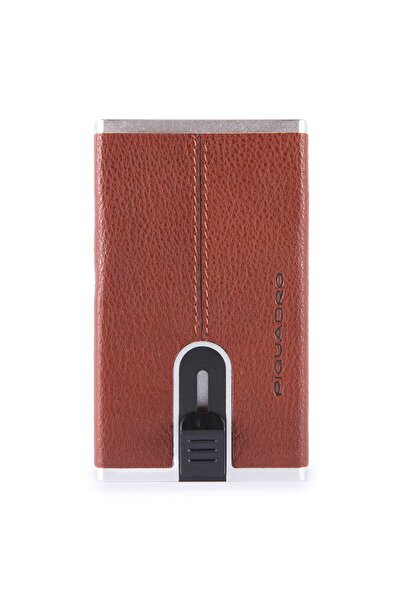 PIQUADRO Black Square credit card case RFID leather 6 cm