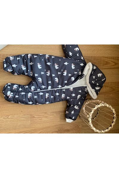 bupii baby Zippered Paw ̇Kli ̇ Astronaut Jumpsuit
