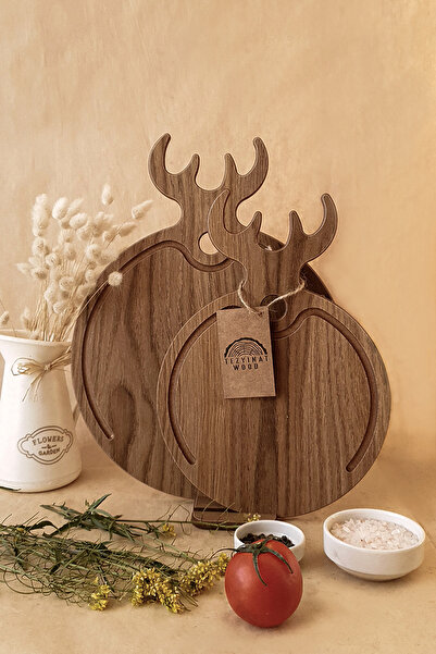 Tezyinat Wood Oslo Deer 3 Piece Wood Look Presentation and Cutting Board - 8 ...