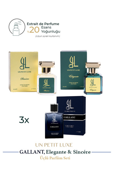 UN PETIT LUXE Sincere & Gallant & Elegante Extrait De Parfum 50 ml Kadın ve E...