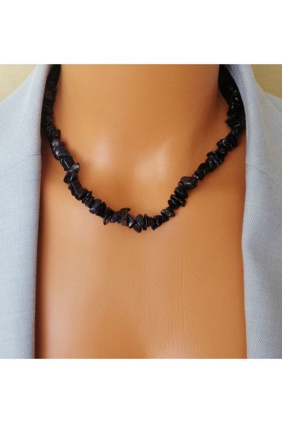 LemaStone Pink Quartz, White Crystal Quartz and Dark Blue Star Broken Natural Stone 3Pcs Necklace Set