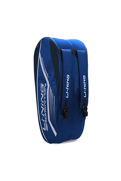 Li-Ning Hot Shot Double Zipper Polyester Badminton Kit Bag (Royal Blue, Navy)