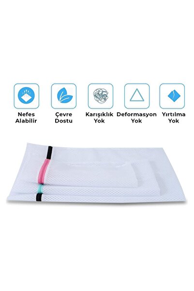 Beppu Laundry Net 3 Pieces Dirty Clean Laundry Bag Shoe Bra Washing Net Suitcase Bag