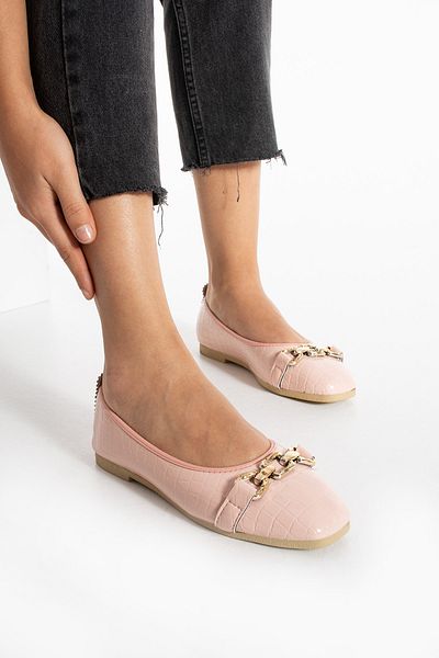 Moda Devrin Γυναικεία Παπούτσια Μπαλέτου με Αλυσίδα Πούδρα για Σπίτι και Εξωτερικό