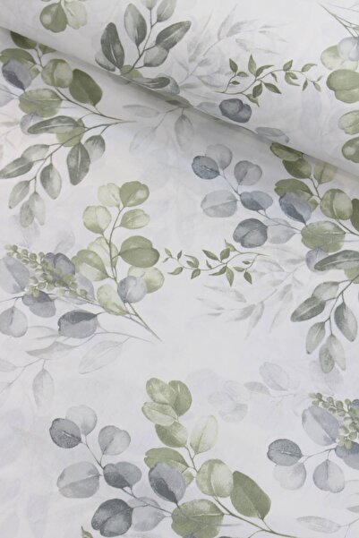 CAMELIA Yeşil Okaliptüs Nevresimlik Pamuk Kumaş