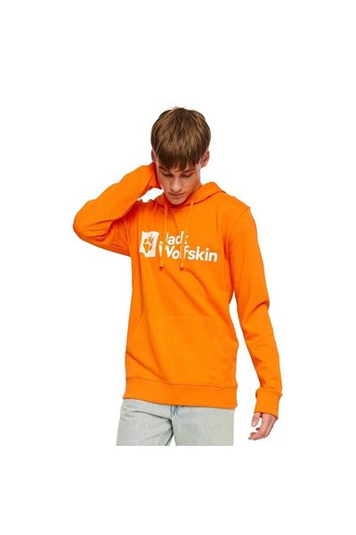 Jack Wolfskin سويت شيرت رجالي من Arthur Hoody - برتقالي بغطاء للرأس