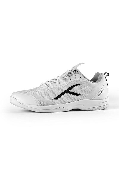 Hundred حذاء تنس الريشة الاحترافي Infinity Pro للرجال (أبيض/أسود، مقاس EU 43/UK 9/US 10)
