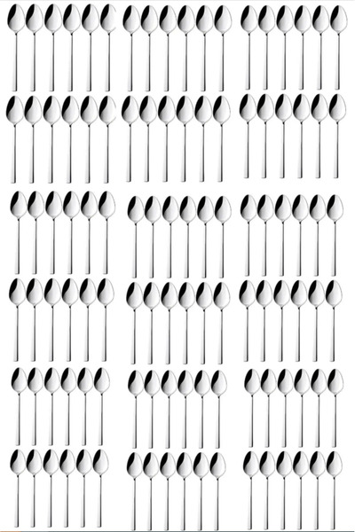 King Queens 72 Parça Paslanmaz Çelik Kaliteli Günlük Sade Model Çay Kaşığı