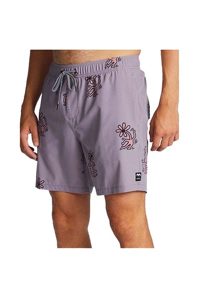 BİLLABONG Ανδρικά σορτς Billabong Grey - Layback, Flower Dance, Abyjv00109-gvo