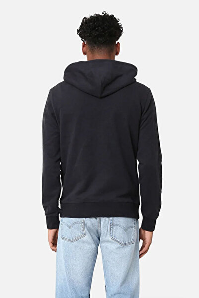 Levi's Men's Hooded Printed Plain Black Sweatshirt - A2410-0013