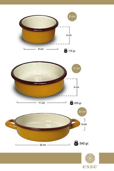 Esse Enameled Sahan and Snack Bowl Set
