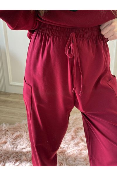 Flow Pantaloni model Shalwar cu buzunare laterale