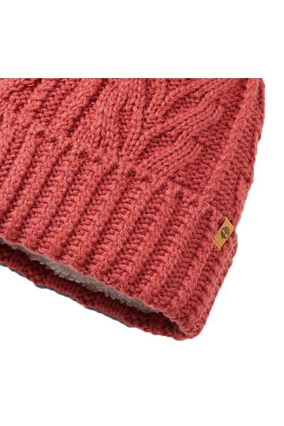 Timberland B0A1Eroeft1-R Timberland Cable Premium Pom Beanie Women Pink