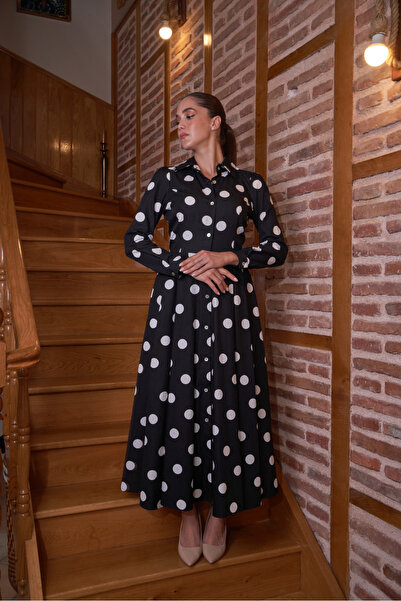 BERRENstudio Toevou Gömlek Elbise Desenli Kadın Gömlek