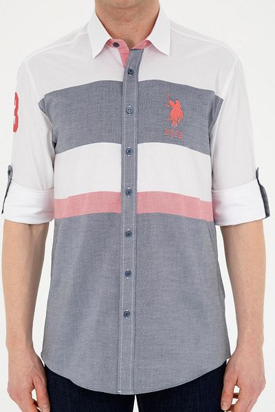 U.S. Polo Assn. Мъжка тъмносиня риза с дълъг ръкав 1579365
