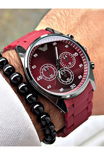 Tisaati Premium Design Silicone Lanyard Exclusive Series Metal Case Men's Wrist Watch-With Bracelet Gift