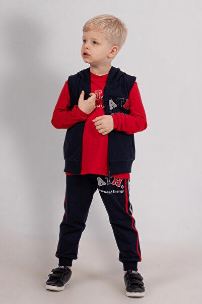 DMB BOYS & GIRLS Момчешка жилетка с качулка, цип и джобове, с бродерия