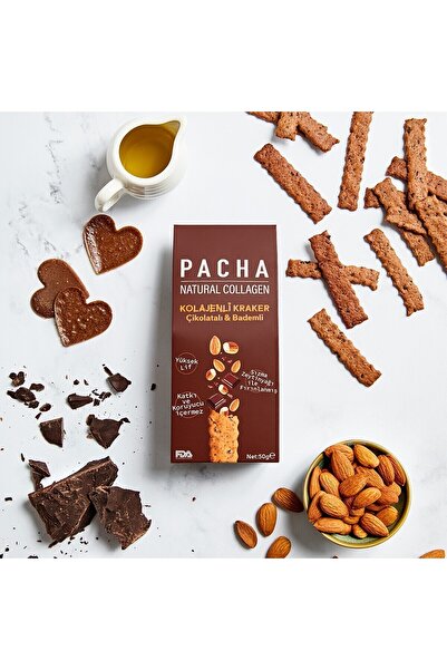 PACHA Kolajenli Kraker Çikolatalı & Bademli
