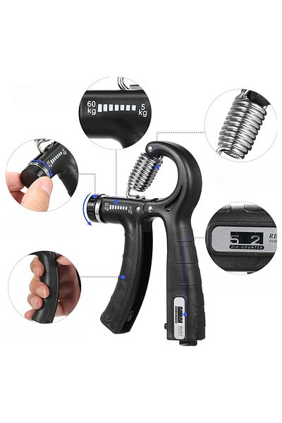 Unichrome 5-60 KG Carpal Direc Hand SprinG Device - Black Exercise StrenGthener Tool