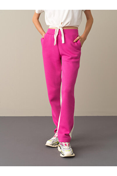 Xint Kadın Fuşya Pamuk Dokulu Regular Fit Sweat Pantolon