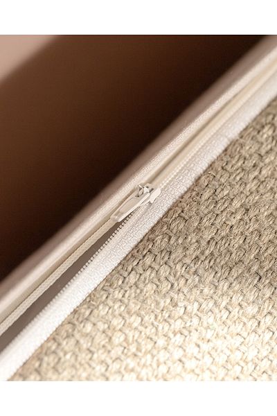 Madame Coco Eze Jute Throw Pillow Cover - Natural/Cream - 45X45 cm