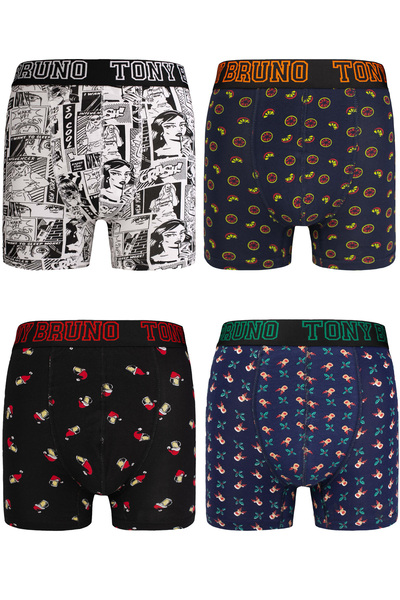 4'lü Erkek Premium Desenli Boxer (PAKET 1)