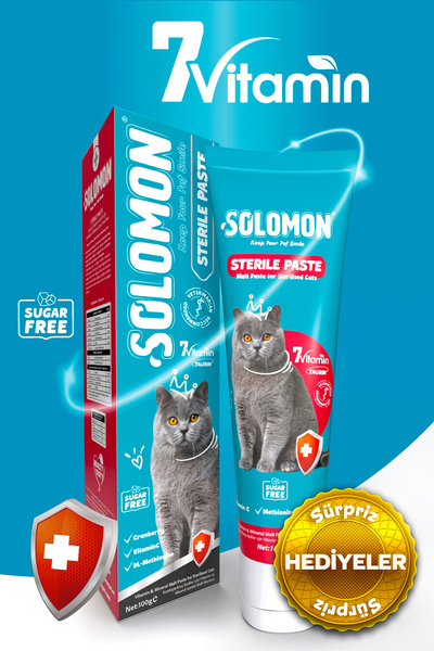 Solomon Sterile Paste 100 gr Kısırlaştırılmış Kediler Için Vitamin Ve Mineral...