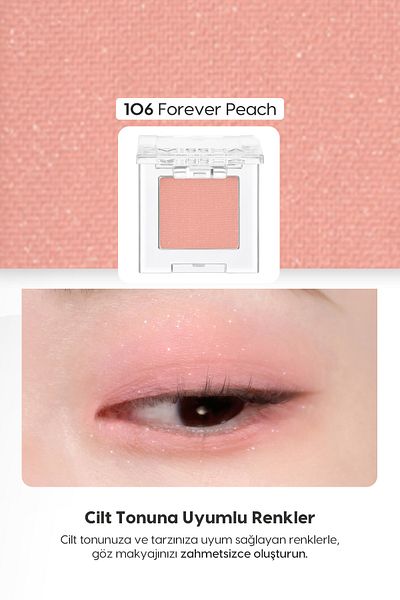 Missha Modern Shadow Matte Soft Textured Single Eye Shadow - Non-Spill (106 Forever Peach)