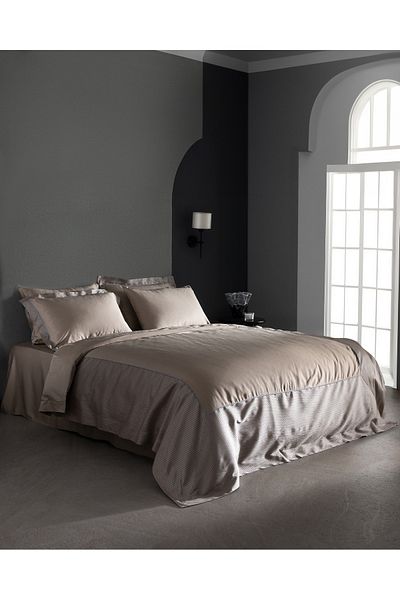 Madame Coco Calore Bamboo Satin Double Duvet Cover Set - Beige